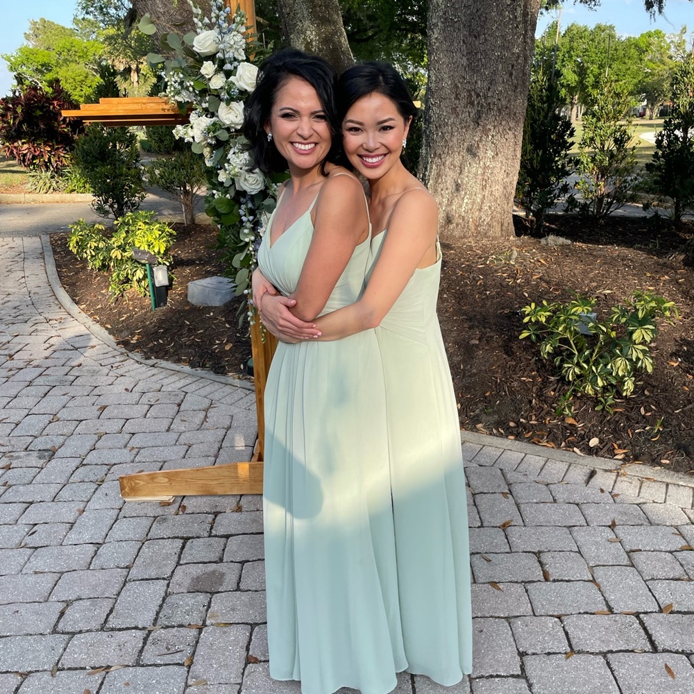 Azazie Bridesmaid Green Maxi Dress